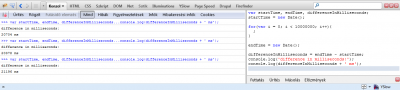 JavaScript benchmark - for loop with 10 million steps in Firefox 14.01