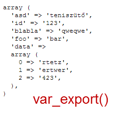 var_export()