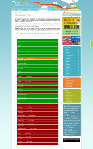 CSS3 Selectors test IE8