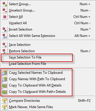 Total Commander - Copy selected names to clipboard