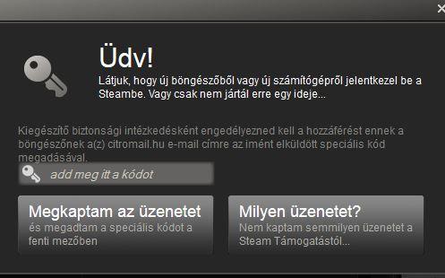 valamifélre aktiváló kódot kért