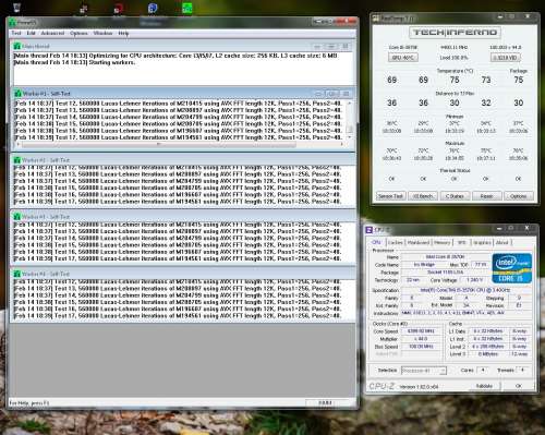 4.4GHz kupaktalanítás után Prime95 AVX