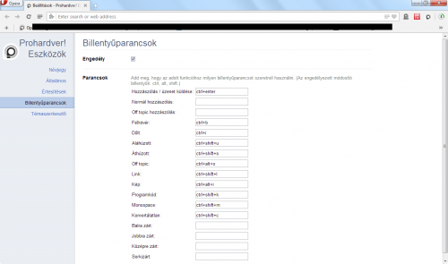Prohardver! Eszközök Operában. :P (Opera Developer 18.0.1284.5)