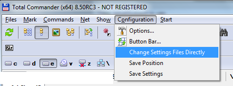 Total Commander - Change Settings File Directly