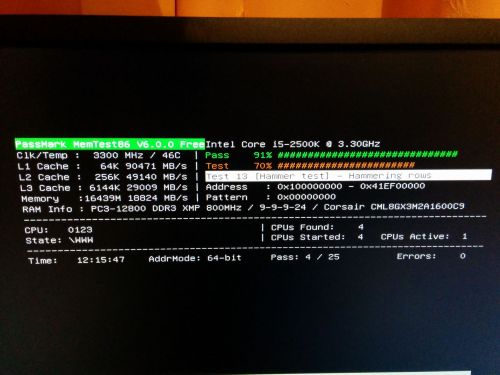 Memtest kép