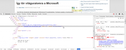 CSS-selector tulajdonságai nem érvényesülnek