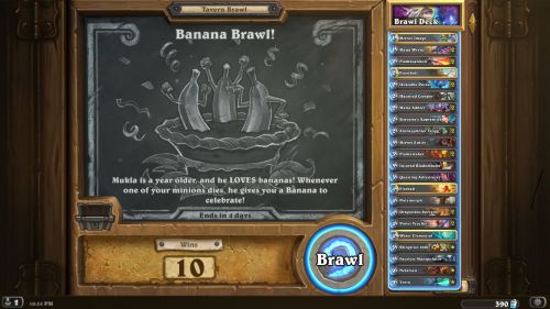 Hearthstone: Heroes of Warcraft, Tavern Brawl 10/10 win game - Mage deck