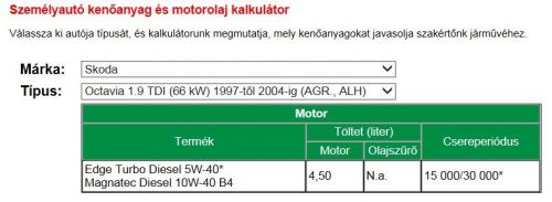 [Kenőanyag kalkulátor - motorolaj kisokos][/L]