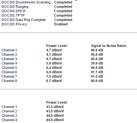 Modem restart után