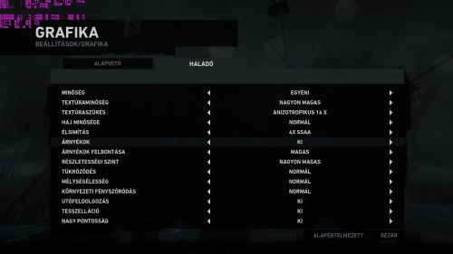 tomb raider beállítások
