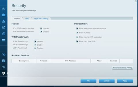 Sziasztok! Routert cseréltem és valamiért akadozik a net időnként. Az outlook pl nem tölti le az emailokat az új routerrel wifin. Érdekes viszont, hogy madzagosan meg letölti a mail-t. Win frissítések keresése, áruházbeli frissítések keresése pl 10 perc is akár. Régi routerrel ez max 20 másodperc. 99% wifin használom, így a lan nem alternatíva. Csináltam pár képet a router beállításairól. Ezek egy részét nem igazán értem teljesen. A cél a max "biztonság" de azért az alapvető dolgokat ne blokkolja.(böngészés, mail, ) torrent nem lényeg. Router ea7500 net digi