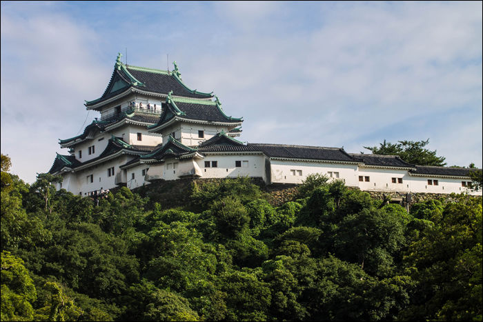 A Wakayama-kastély látképe.