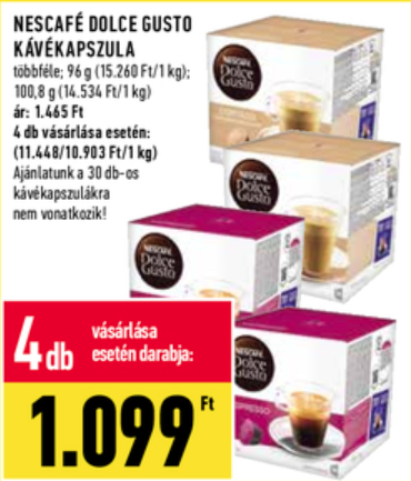 Dolce Gusto Kapszula Akcio Interspar