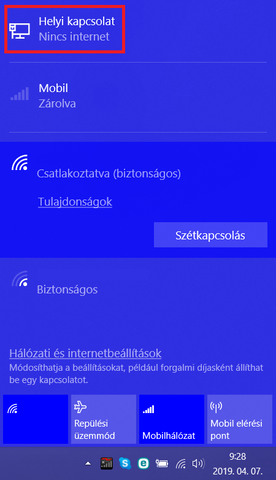 Hálózati kapcsolatok