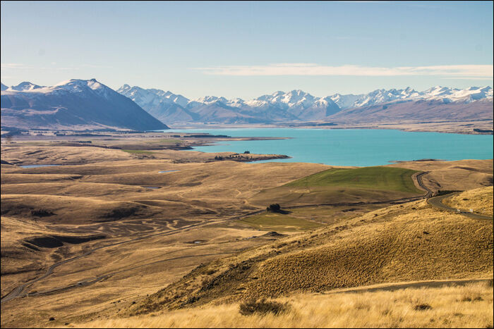A Tekapo-tó északi része.
