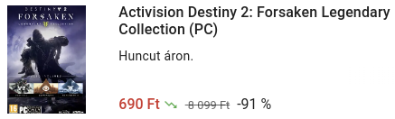 [/IMG[/L] Activision Destiny 2: Forsaken Legendary Collection (PC) - 690 Ft